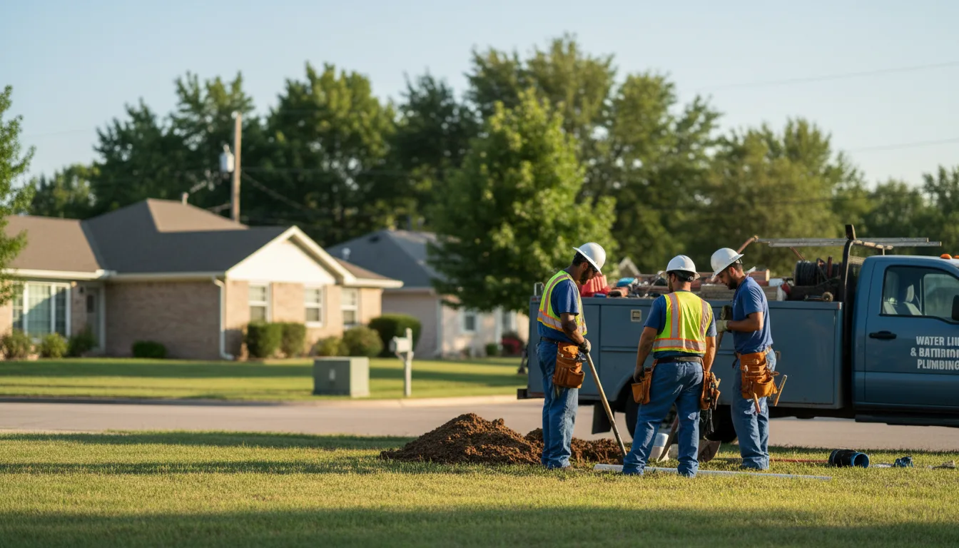 Residential water line and bathroom plumbing service in Grenola, KS